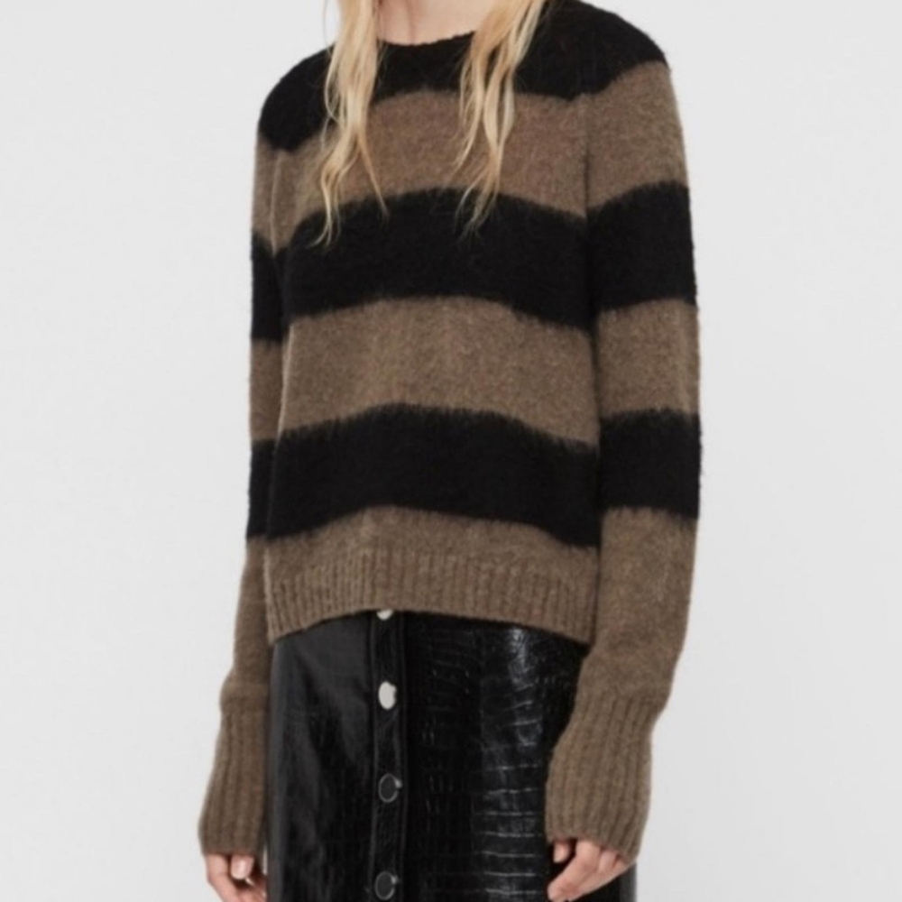 EUC Allsaints Lou Stripes Sweater, Medium